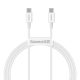 Baseus CATYS-B02 - 100W, USB Type-C to USB Type-C Fast Charging Data Cable, Cable Length:1m - White