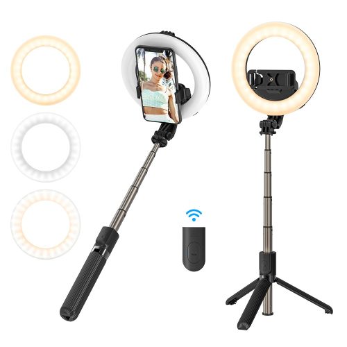 selfie tripod with light