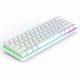 BlitzWolf BW-KB0 Gamer keyboard - 61 mechanical OUTEMU Brown Switch keys, RGB LED lighting, wired and wireless use - white