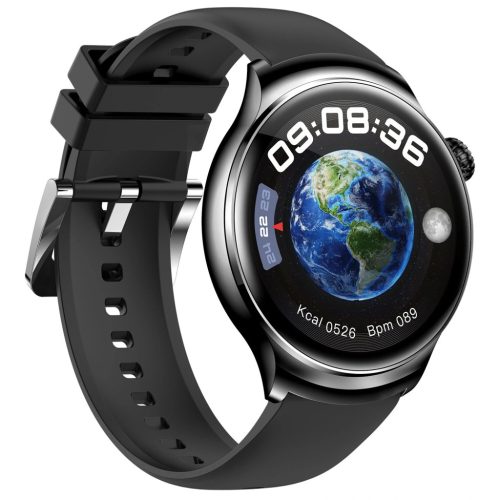 Blitzwolf® BW-AT4 Smartwatch - AMOLED HD display, Bluetooth calling, message notification and health + SMART functions, IP67 - Black