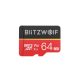 BlitzWolf® BW-TF1 - Class 10 micro SD card with adapter, 64GB