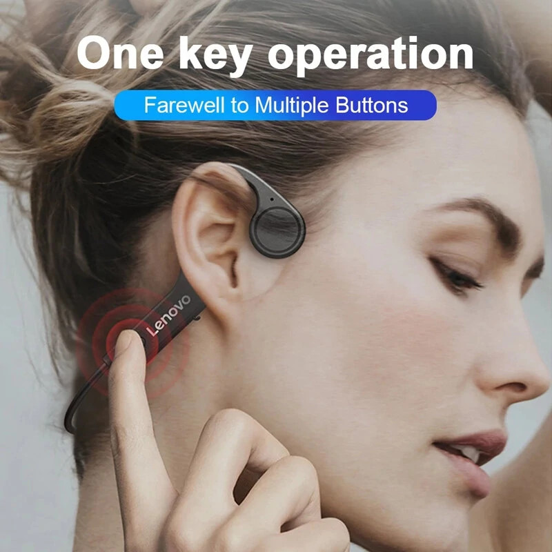 Lenovo X4 Bone Conduction headphones Titanium ABS shell IP56 dust and waterproof 7 hours of use one button control