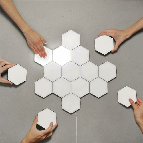 hexagonal wall lights touch