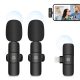 PULUZ PU3150B Wireless Lavalier Noise Reduction Microphones and receiver (2x microphones + 1x receiver) for iPhone / iPad - Black 