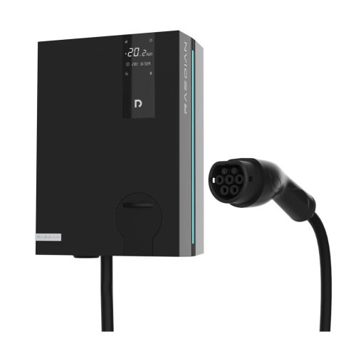Raedian NEO 7kW AC Wallbox - Wall charger for electric vehicles, adjustable  power up to 7kW, 5m cable, Application, Bluetooth and RFID card control 