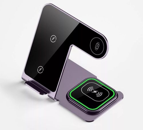 Veger Y9 Wireless charging station 3in1 - Phone + Watch + Earphones for wireless (Qi) charging. 20w