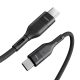 Veger CC01 - 60W USB Type-C - USB Type-C cable - 120 cm, 60W charging, pearl cloth cover - black