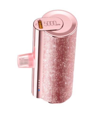 Veger Lipstick-L Power Bank with Lightning connector - 5000mAh capacity, for all Apple Lightning products, PD3.0 charging - Rose gold