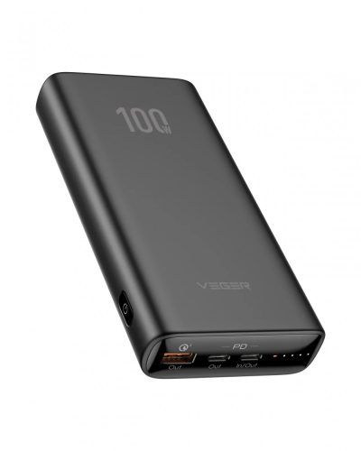 Veger T100 - 100W charging power, 20000mAh, 2x Type-C + 1x USB-A charging ports